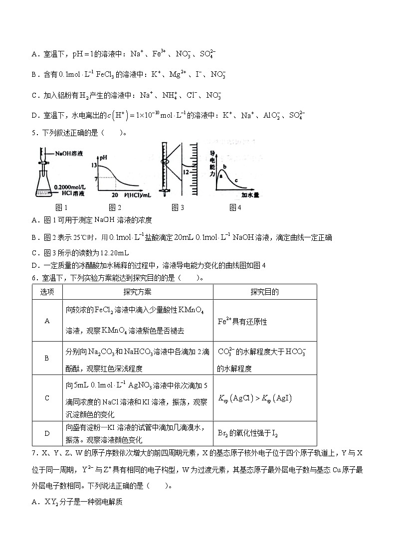 山东省青岛市莱西市2023-2024学年高二上学期1月期末考试化学试题第2页