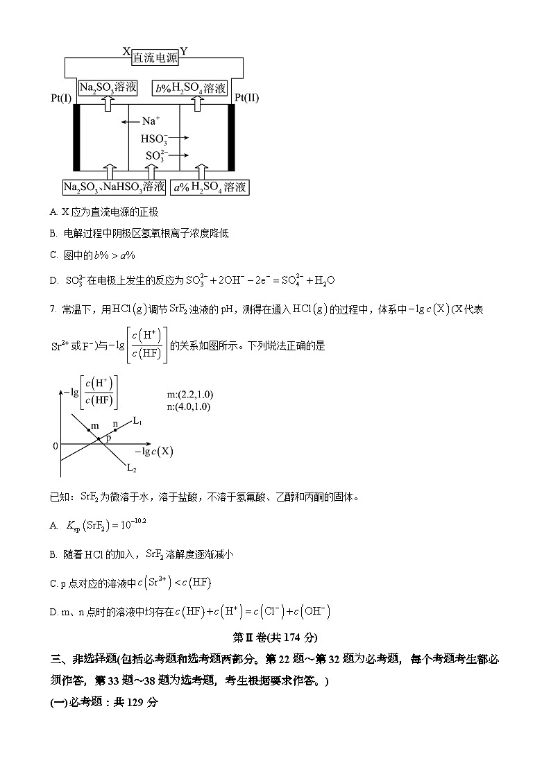 四川省成都市石室中学2023-2024学年高三上学期期末考试理综试题-高中化学  Word版无答案第3页