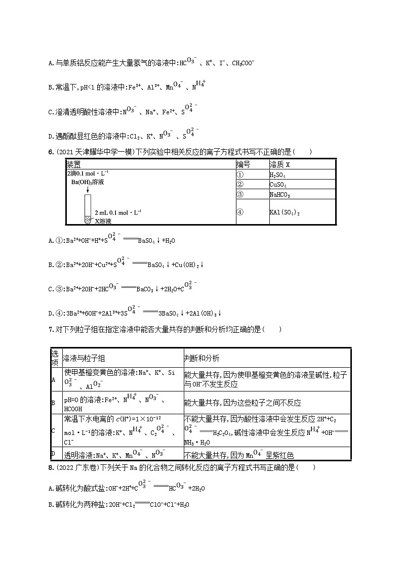 适用于新高考新教材广西专版2024届高考化学一轮总复习章末检测卷二物质及其变化第2页