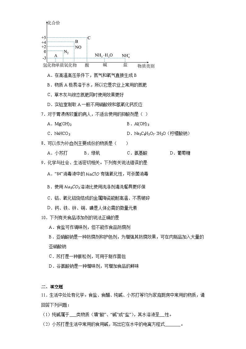 8.2化学品的合理使用同步练习  人教版高中化学必修第二册02