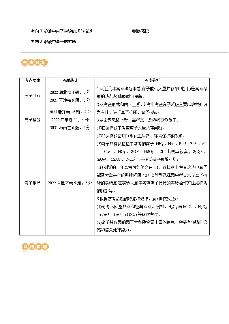 第06讲 离子共存、离子的检验与推断（讲通）（教师版）第2页