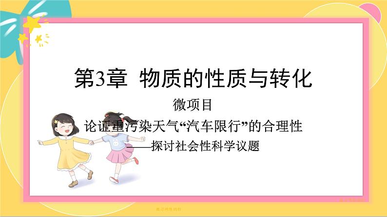 鲁科版高中化学必修第一册 微项目3 论证重污染天气“汽车限行”的合理性——探讨社会性科学议题 PPT课件01