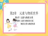 鲁科版高中化学必修第一册 2.1.1 元素与物质的关系 物质分类与物质性质 PPT课件