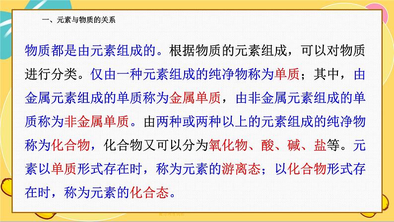 鲁科版高中化学必修第一册 2.1.1 元素与物质的关系 物质分类与物质性质 PPT课件04