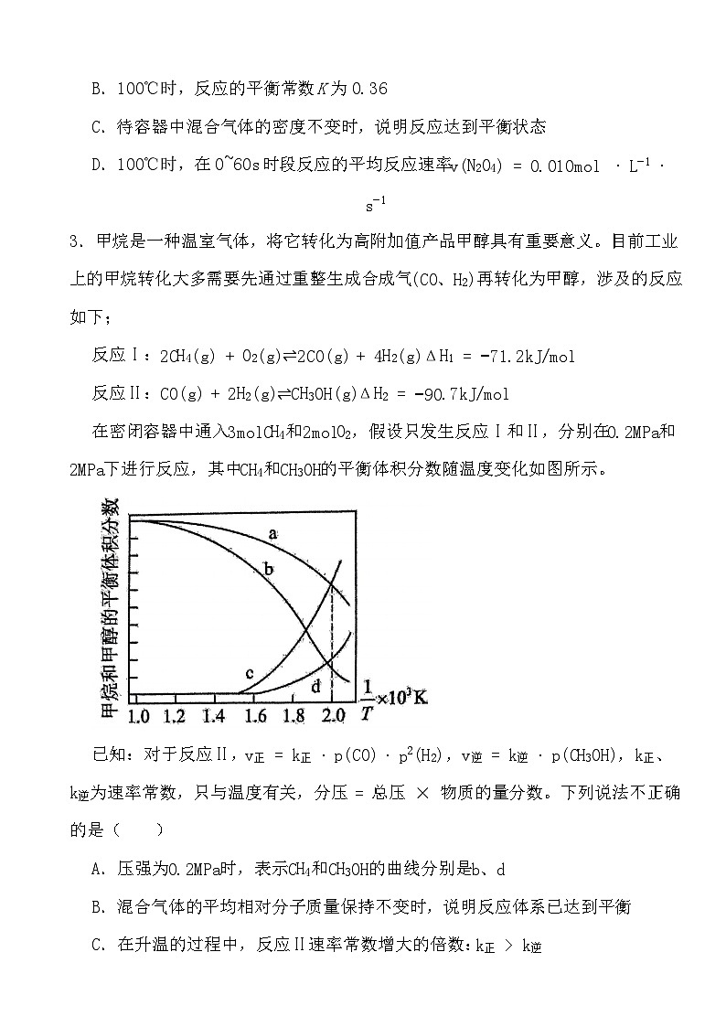 2024年高考化学三轮冲刺考前巩固专题训练23 化学反应速率与化学平衡的综合应用第2页