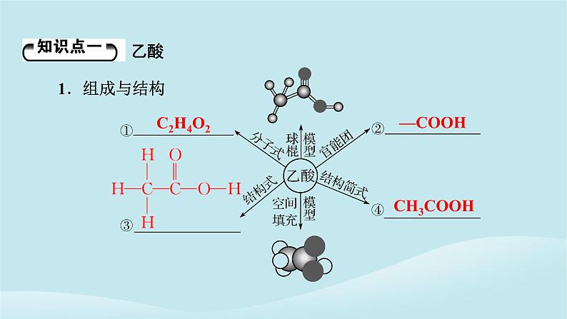 2024春高中化学第七章有机化合物第三节乙醇与乙酸第二课时乙酸官能团与有机化合物的分类课件新人教版必修第二册第4页