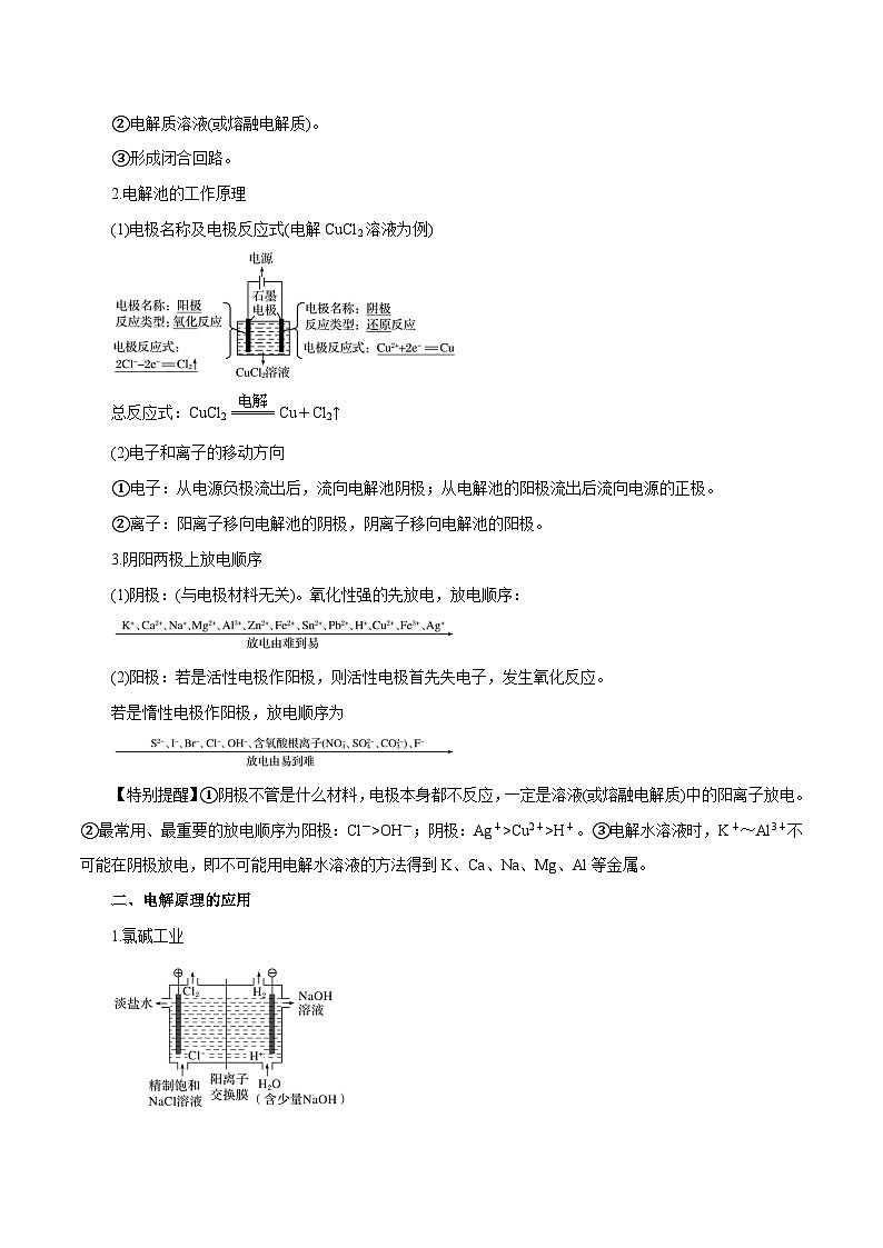 第17讲  电解池   金属的腐蚀与防护（讲）- 2024年高考化学大一轮复习【讲义+练习+专题】02