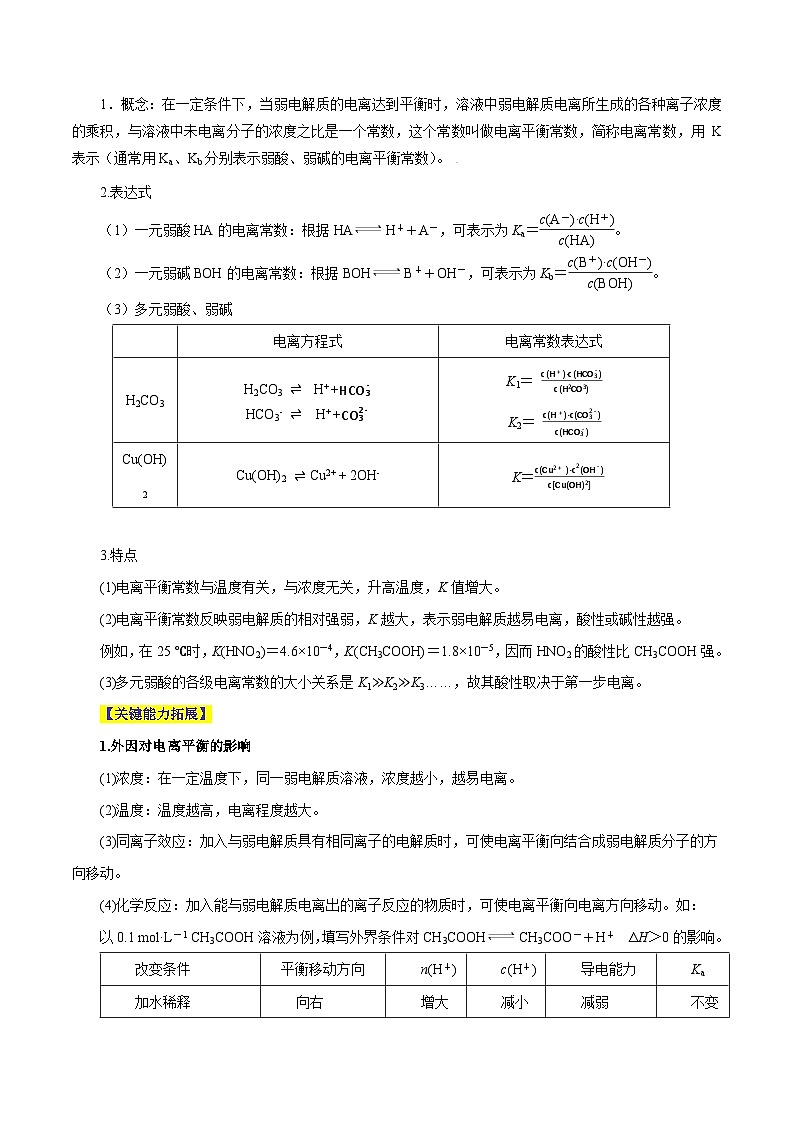 第21讲  电离平衡（讲）- 2024年高考化学大一轮复习【讲义+练习+专题】03