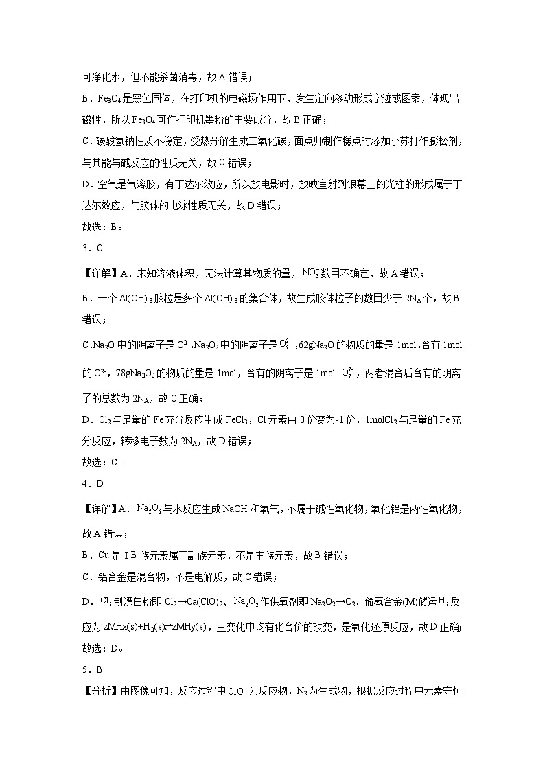 44，江西省丰城市第九中学2023-2024学年高一下学期开学考试化学试卷02