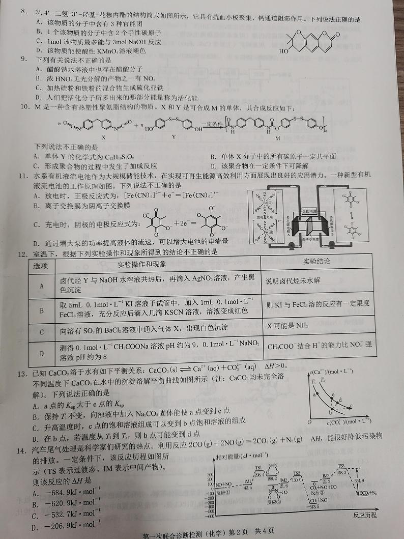 化学试题第2页