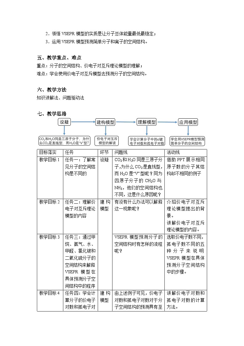高二化学（人教版）选择性必修第2册 第二章 第二节 第三课时 价层电子对互斥模型-教学课件、教案、学案、作业02