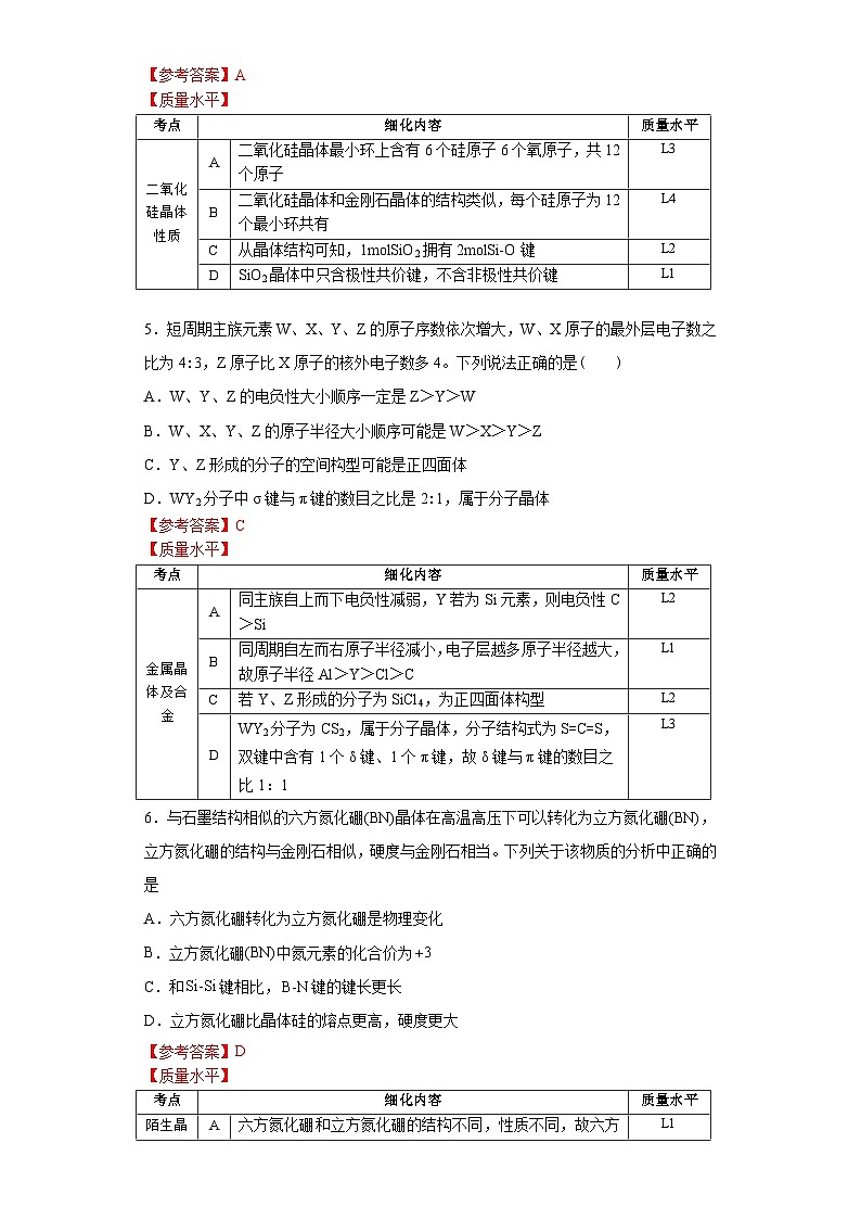 高二化学（人教版）选择性必修第2册 第三章 第二节 第三课时 共价晶体2-教学课件、教案、学案、作业03