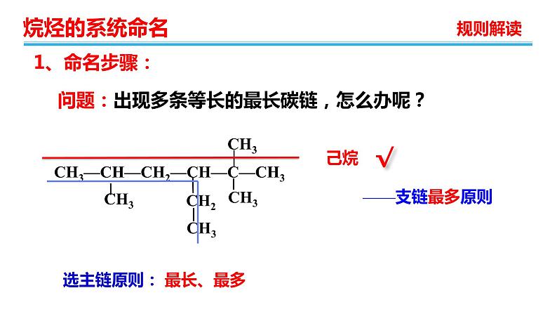 [2.1.2]烷烃（第2课时-烷烃的命名）2023-2024学年高二化学人教版（2019）选择性必修3课件07