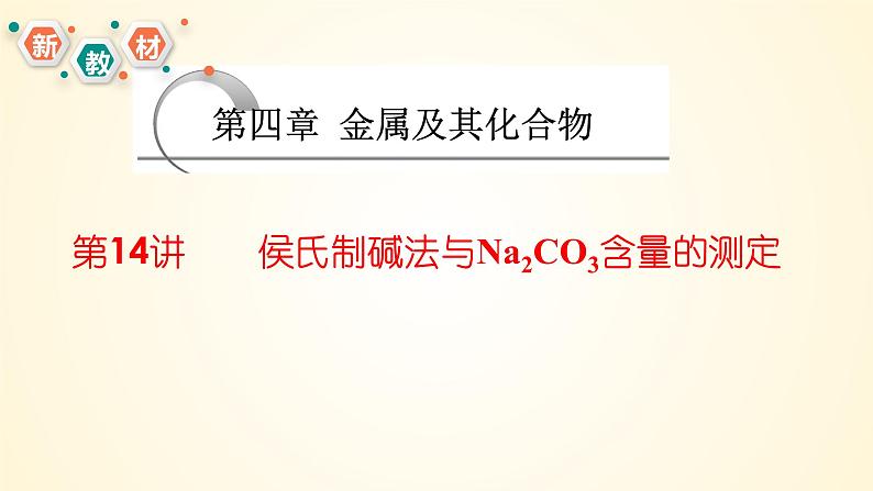 第14讲 侯氏制碱法与Na2CO3含量的测定-【精梳精讲】2024年高考化学大一轮精品复习课件（新教材）第1页