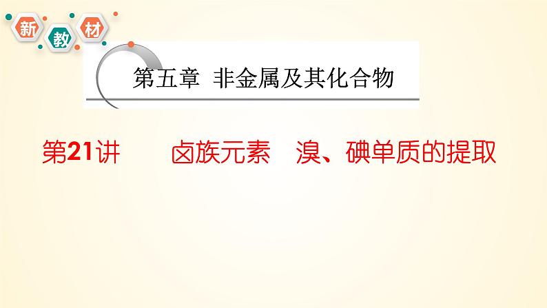 第21讲 卤族元素　溴、碘单质的提取-【精梳精讲】2024年高考化学大一轮精品复习课件（新教材）01