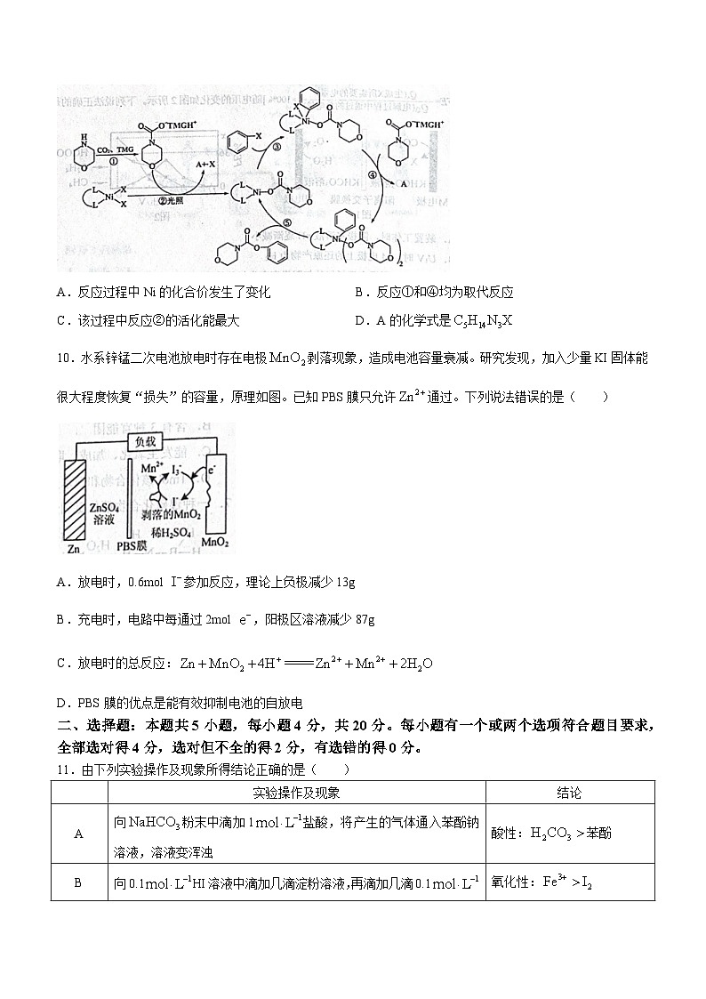 2024届山东省高三下学期第一次练兵考试一模化学试题(无答案)第3页