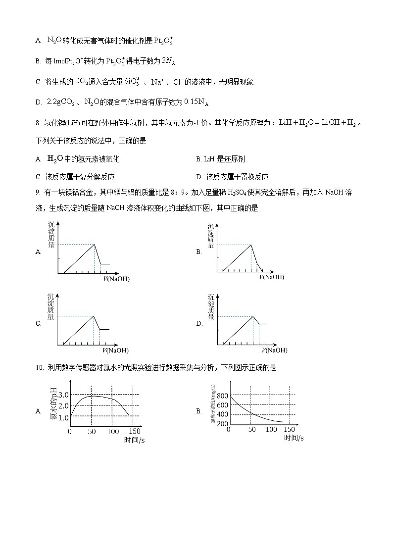 2024眉山仁寿一中南校区高一下学期3月月考化学试题含解析03