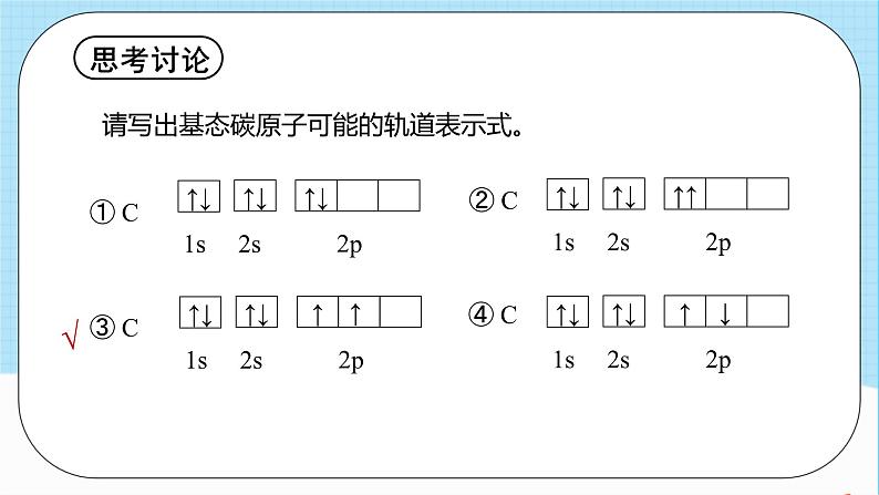 人教版高中化学选择性必修二1.1.4《泡利原理、洪特规则》 课件07