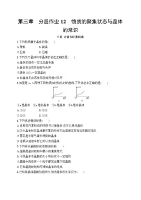 高中化学人教版 (2019)选择性必修2第一节 物质的聚集状态与晶体的常识巩固练习