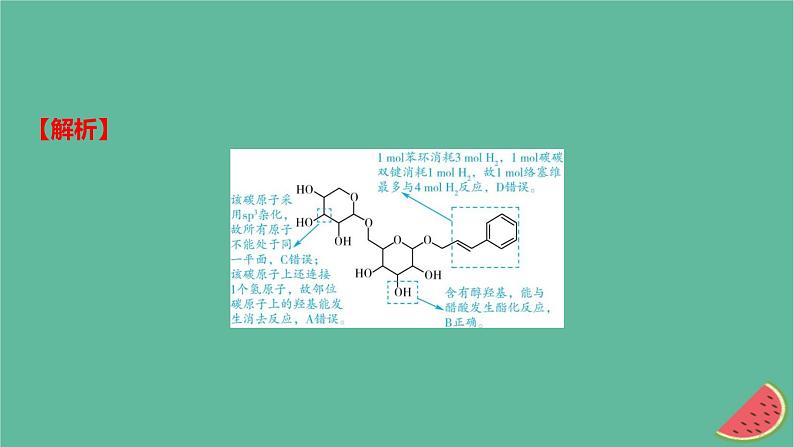 2025版高考化学一轮复习真题精练第十章有机化学基础第36练有机物中原子共线共面的判断课件07