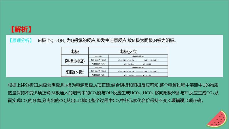 2025版高考化学一轮复习真题精练第九章化学反应与电能第31练新型电化学装置的分析课件第7页