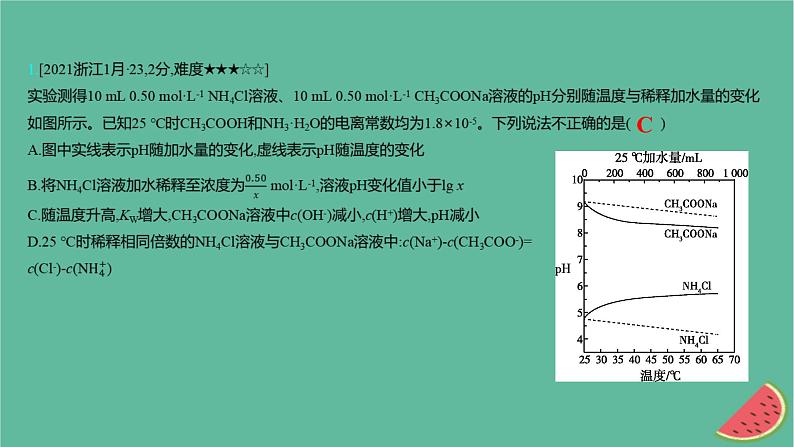 2025版高考化学一轮复习真题精练第八章水溶液中的离子反应与平衡第26练水溶液中离子平衡图象分析课件第2页