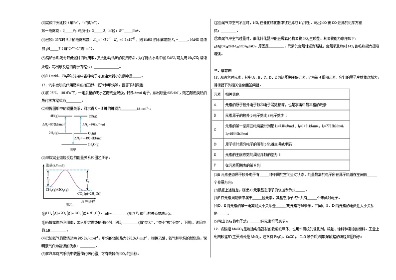 第1章原子结构与性质综合复习训练03