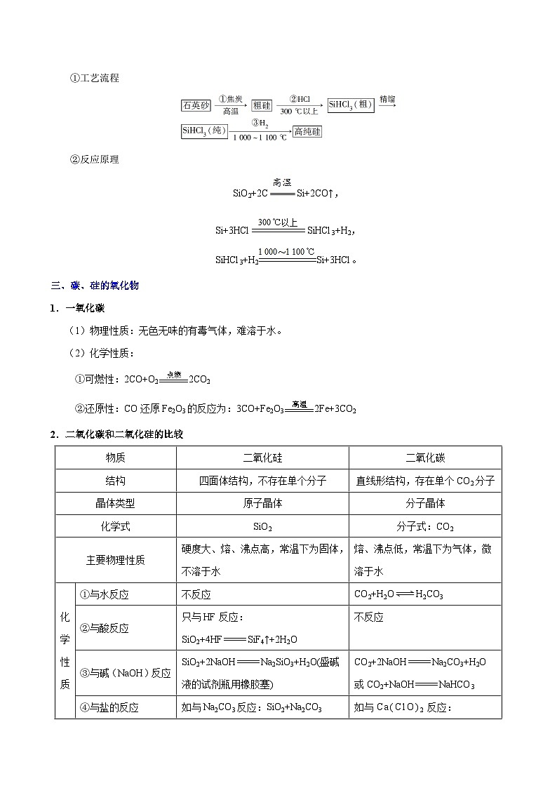 最新高考化学考点一遍过（讲义） 考点18 碳、硅及其化合物第3页