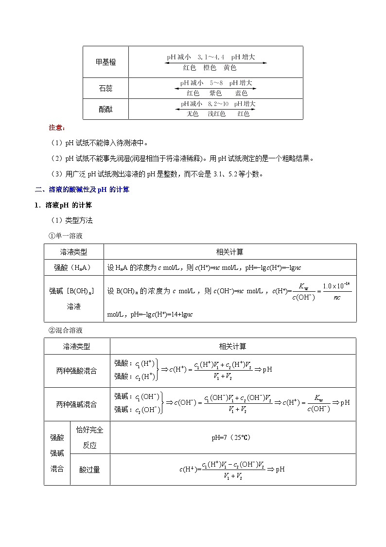 最新高考化学考点一遍过（讲义） 考点45 溶液的酸碱性及pH第3页
