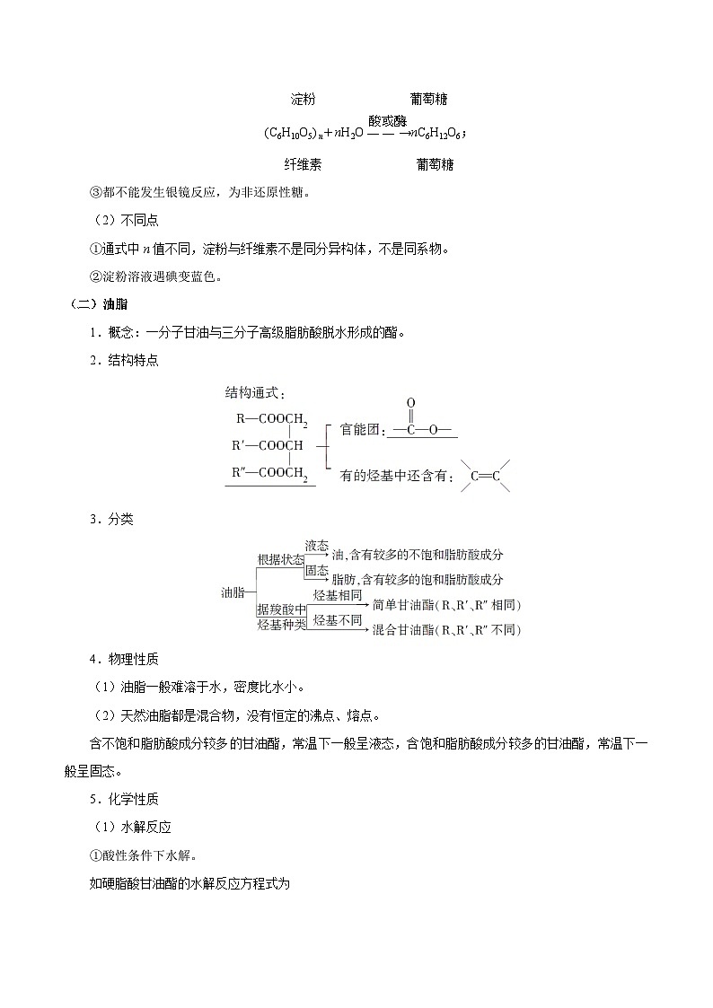 最新高考化学考点一遍过（讲义） 考点63 生命中的基础有机化学物质 合成高分子化合物03