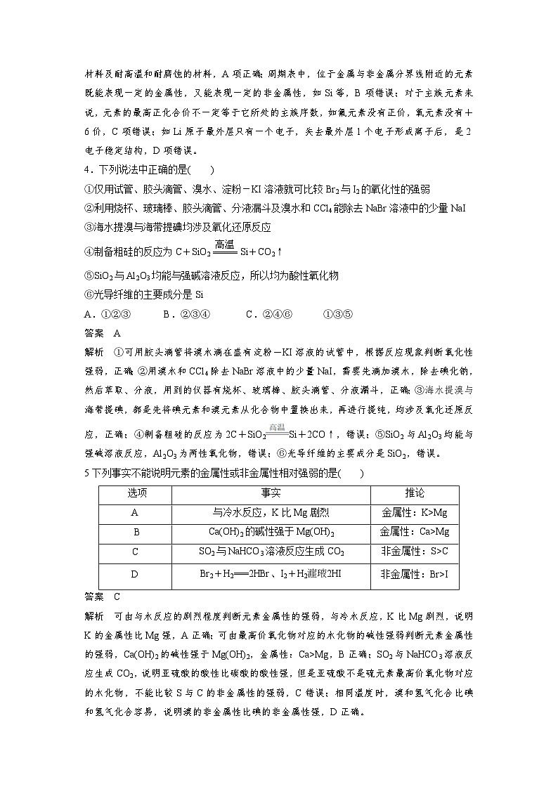 山东省菏泽市单县二中2023-2024学年下学期高一化学月考解析第2页