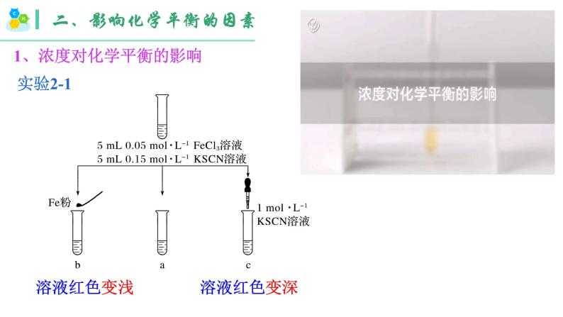 化学人教版（2019）选择性必修1 2.2.3浓度对化学平衡的影响 课件06