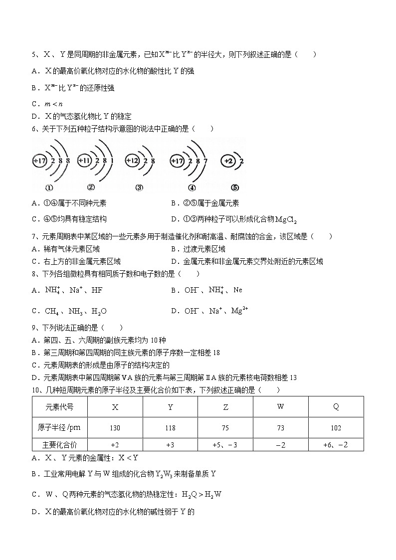 山东省菏泽市鄄城县第一中学2023-2024学年高一下学期3月月考化学试题第2页