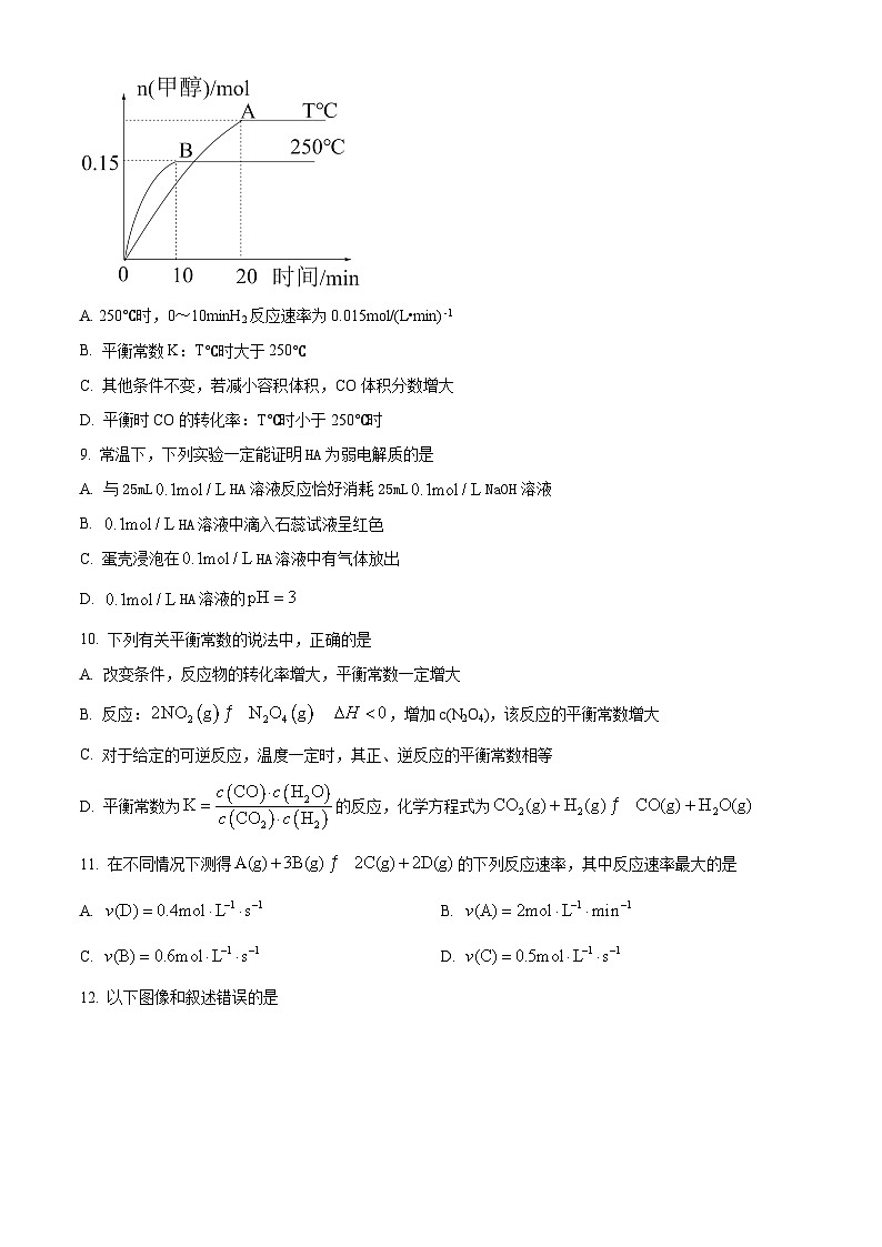 精品解析：湖南省长长沙市德成学校2023-2024学年高二上学期11月期中考试化学试题（原卷版）第3页
