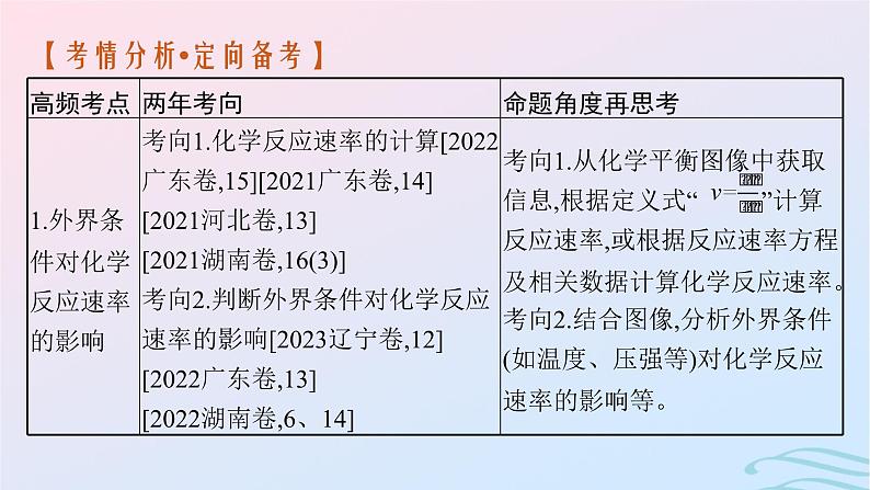 新高考新教材广西专版2024届高考化学二轮总复习专题10化学反应速率与化学平衡课件第3页