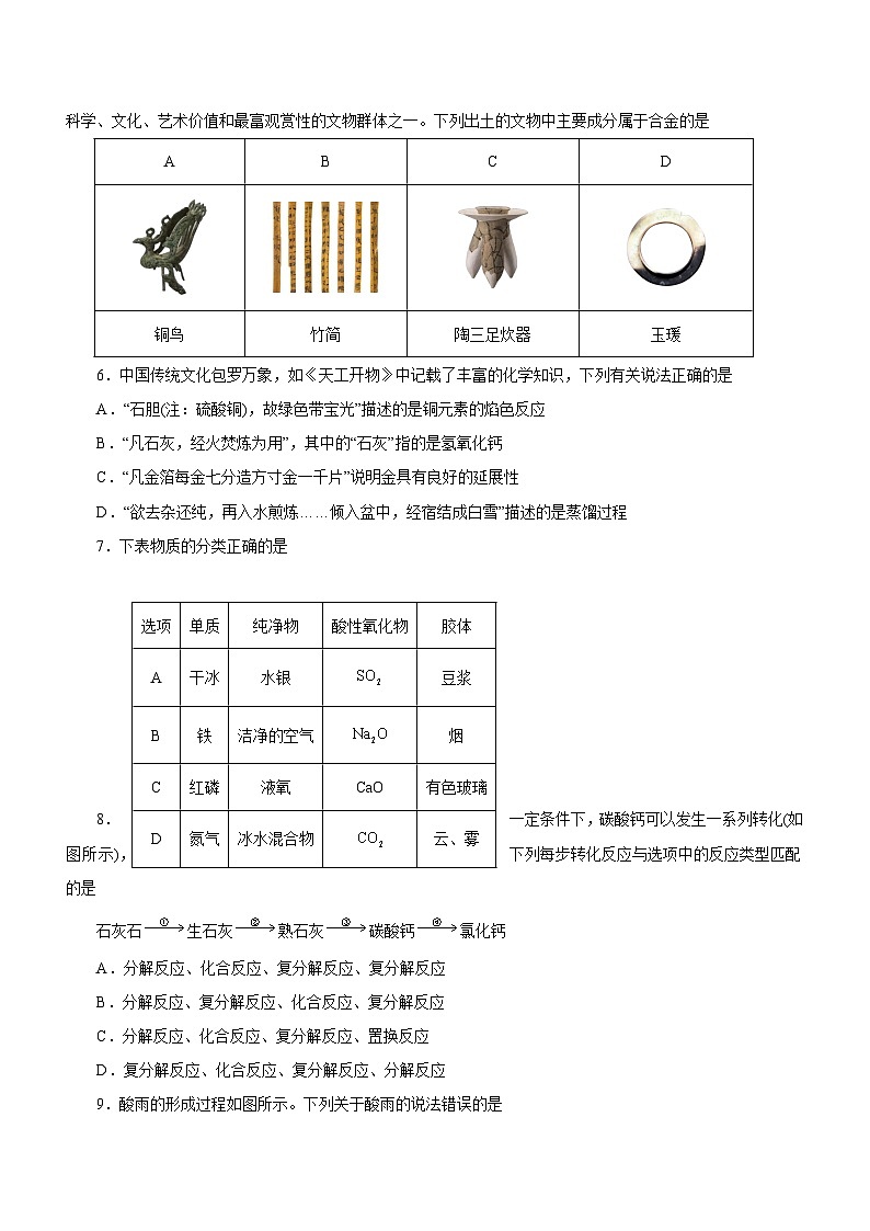 最新高考化学二轮复习讲练测  专题01  STSE  物质的分类、性质与变化（练）03