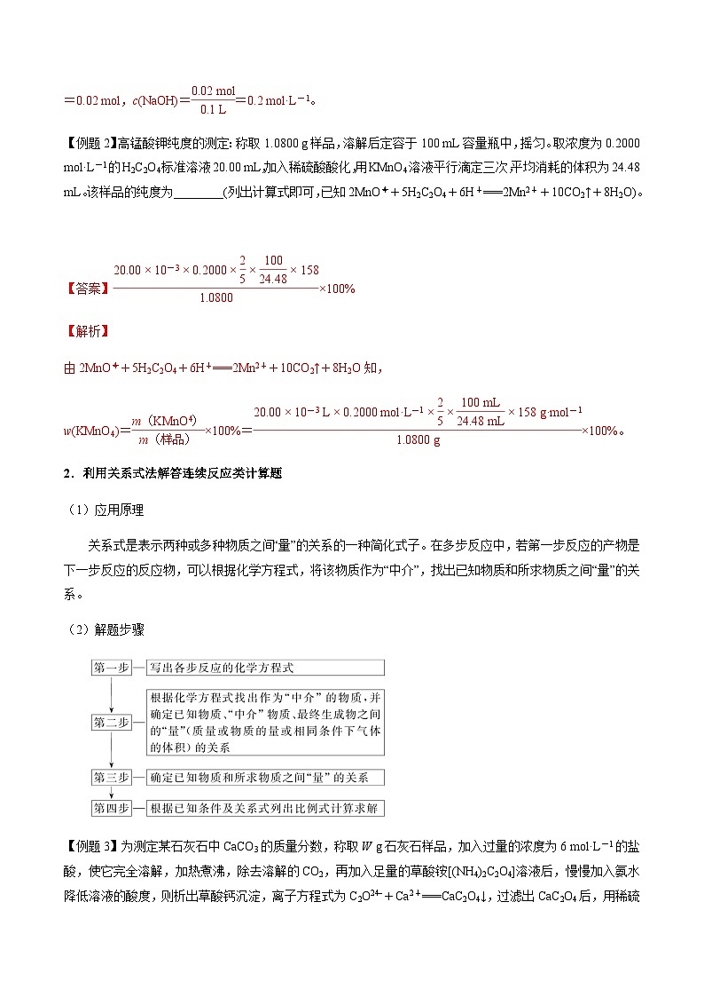 第4讲 以物质的量为中心的综合计算 -备战2023年高考化学【一轮·夯实基础】复习精讲精练02