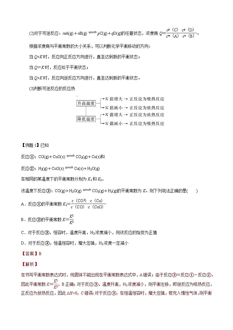 第33讲 化学平衡常数（K、Kp）、速率常数及相关计算（解析版）-备战2023年高考化学【一轮·夯实基础】复习精讲精练第2页