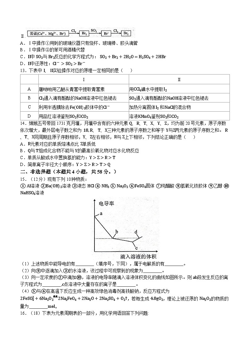 安徽师范大学附属中学2023-2024学年高一下学期3月阶段性教学质量监测化学试题第3页