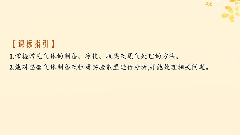 备战2025届新高考化学一轮总复习第10章化学实验基础和综合探究第56讲常见气体的制备净化和收集课件02