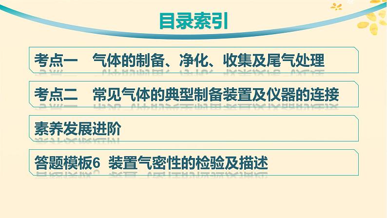 备战2025届新高考化学一轮总复习第10章化学实验基础和综合探究第56讲常见气体的制备净化和收集课件03