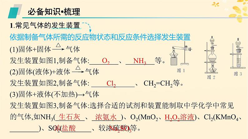 备战2025届新高考化学一轮总复习第10章化学实验基础和综合探究第56讲常见气体的制备净化和收集课件05