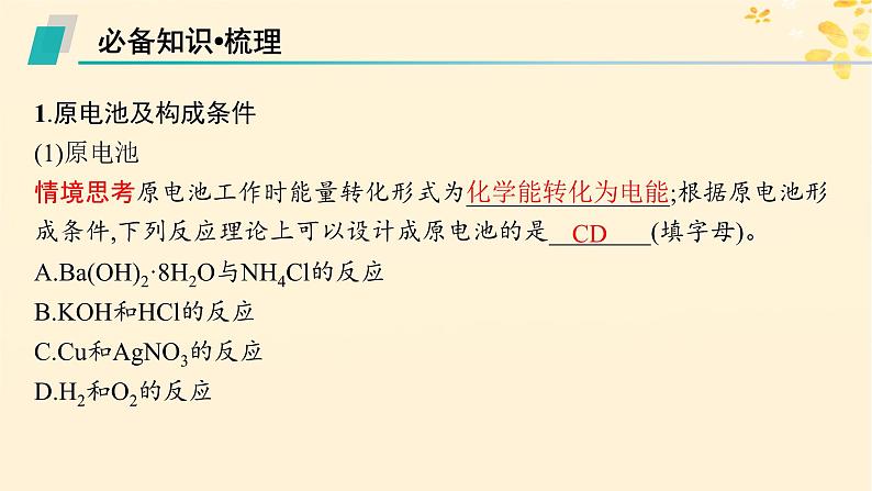 备战2025届新高考化学一轮总复习第6章化学反应与能量第31讲原电池和化学电源课件05