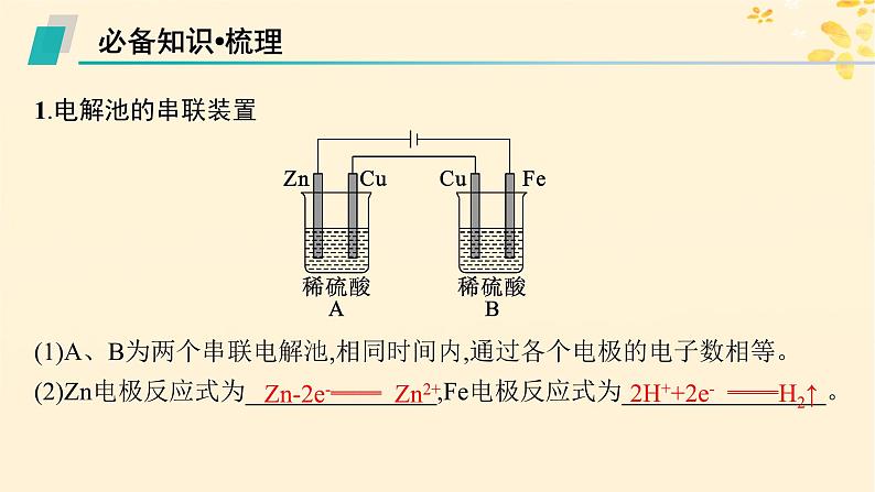 备战2025届新高考化学一轮总复习第6章化学反应与能量第33讲多池或多室电化学装置及分析课件第5页