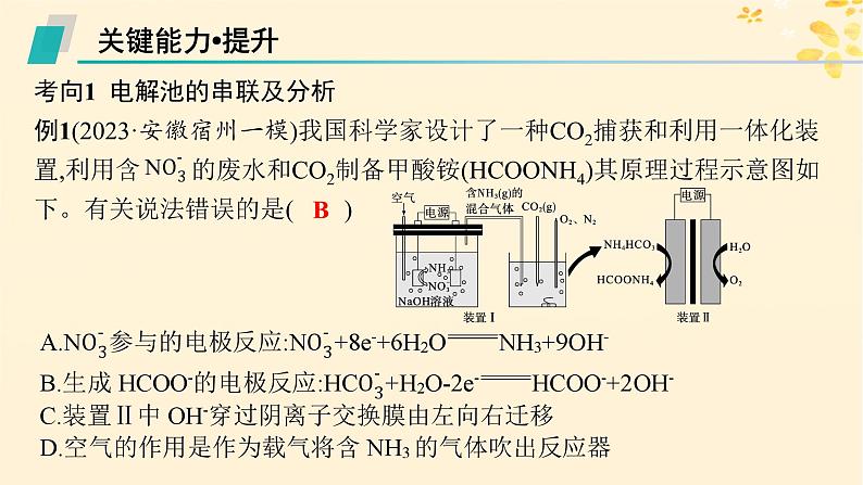 备战2025届新高考化学一轮总复习第6章化学反应与能量第33讲多池或多室电化学装置及分析课件第7页