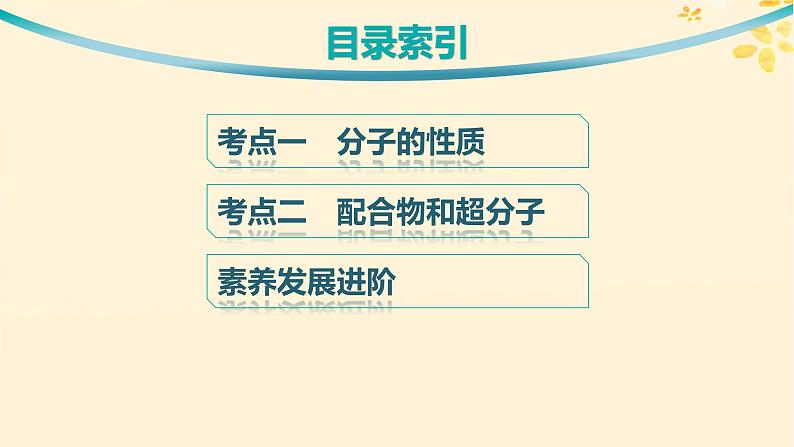 备战2025届新高考化学一轮总复习第5章物质结构与性质元素周期律第27讲分子的性质配合物和超分子课件第3页