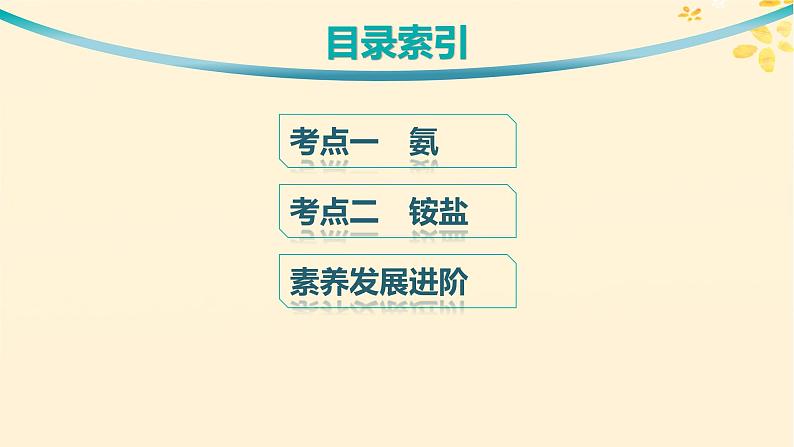 备战2025届新高考化学一轮总复习第4章非金属及其化合物第20讲氨和铵盐课件03