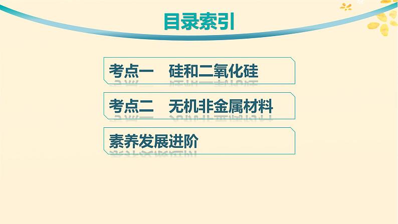 备战2025届新高考化学一轮总复习第4章非金属及其化合物第22讲硅无机非金属材料课件03