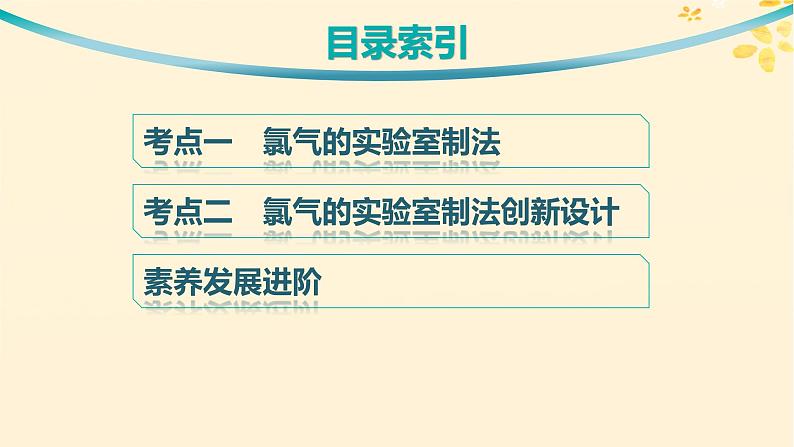 备战2025届新高考化学一轮总复习第4章非金属及其化合物第15讲氯气的实验室制法及应用课件03