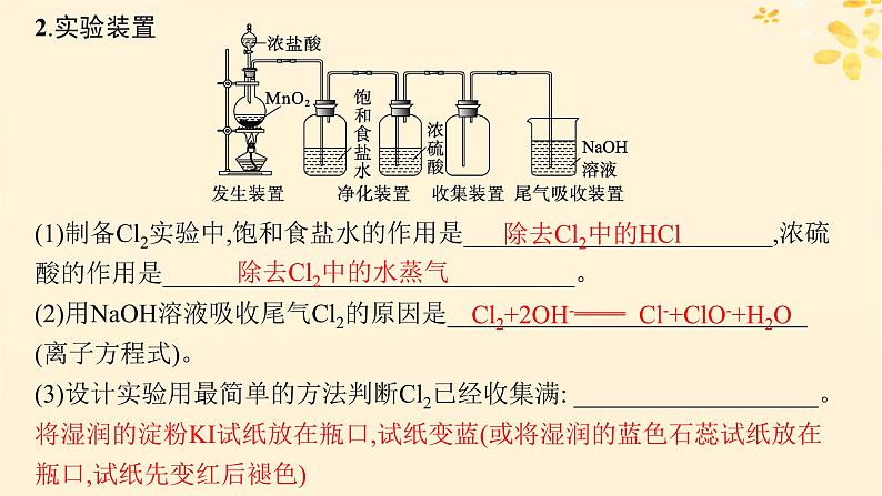 备战2025届新高考化学一轮总复习第4章非金属及其化合物第15讲氯气的实验室制法及应用课件06